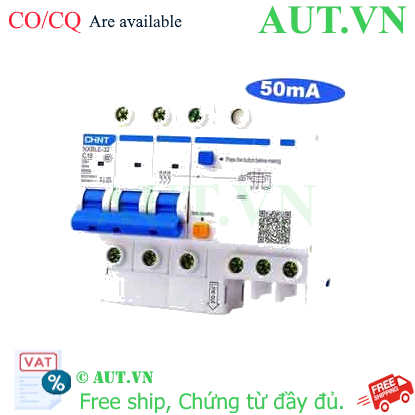 Ảnh của Át chống dòng rò CHINT NXBLE-32 3P C16 50mA 6kA 