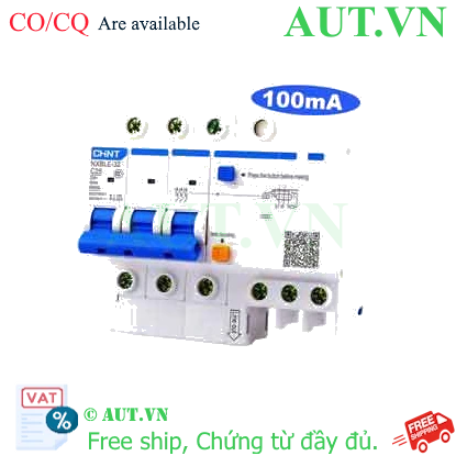 Ảnh của Át chống dòng rò CHINT NXBLE-32 3P C25 100mA 6kA 