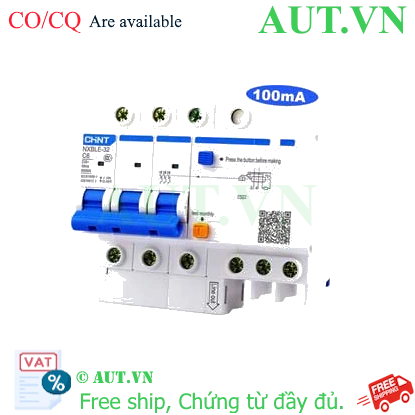 Ảnh của Át chống dòng rò CHINT NXBLE-32 3P C6 100mA 6kA 