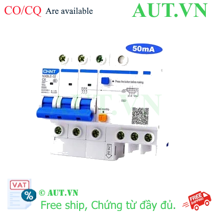 Ảnh của Át chống dòng rò CHINT NXBLE-32 3P C6 50mA 6kA 