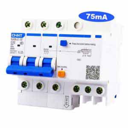 Ảnh của Át chống dòng rò CHINT NXBLE-32 3P C32 75mA 6kA 