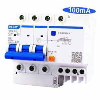 Ảnh của Át chống dòng rò CHINT NXBLE-32 3P+N C10 100mA 6kA 