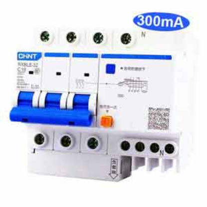 Ảnh của Át chống dòng rò CHINT NXBLE-32 3P+N C16 300mA 6kA 
