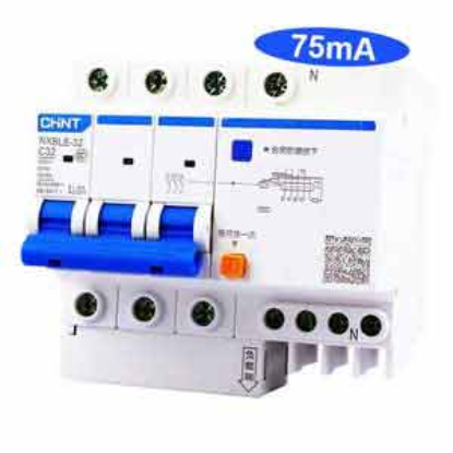 Ảnh của Át chống dòng rò CHINT NXBLE-32 3P+N C32 75mA 6kA 