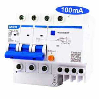 Ảnh của Át chống dòng rò CHINT NXBLE-32 3P+N C32 100mA 6kA 