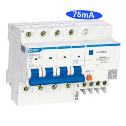 Ảnh của Át chống dòng rò CHINT NXBLE-32 4P C20 75mA 6kA 