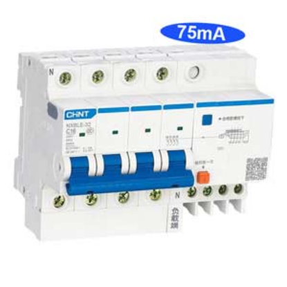 Ảnh của Át chống dòng rò CHINT NXBLE-32 4P C16 75mA 6kA 