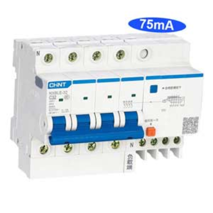 Ảnh của Át chống dòng rò CHINT NXBLE-32 4P C32 75mA 6kA 