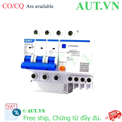 Ảnh của Át chống dòng rò CHINT NXBLE-32 3P+N C6 30mA 6kA 