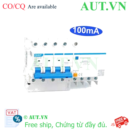 Ảnh của Cầu dao chống rò RCBO CHINT NXBLE-63 4P C40 100mA 6kA 