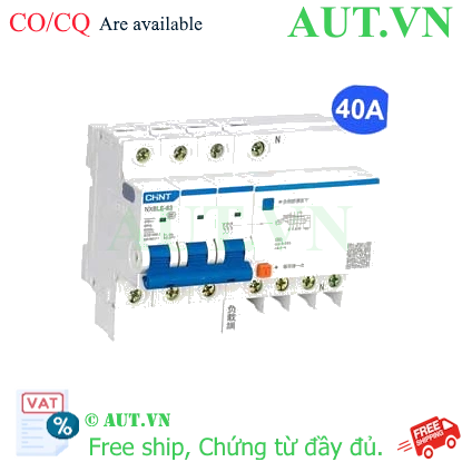 Ảnh của Cầu dao chống rò RCBO CHINT NXBLE-63 3P+N C40 30mA 6kA 