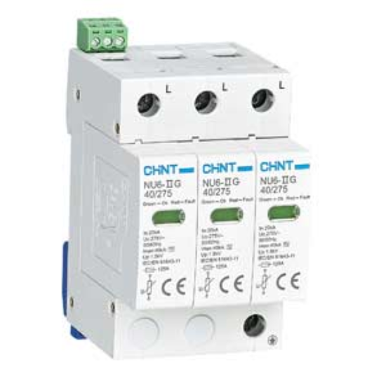 Ảnh của Chống sét lan truyền CHINT NU6-II G 40kA/275V 3P 
