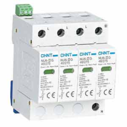 Ảnh của Chống sét lan truyền CHINT NU6-II G 40kA/275V 4P 