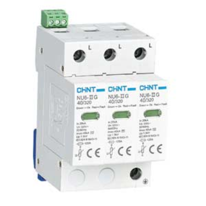 Ảnh của Chống sét lan truyền CHINT NU6-II G 40kA/320V 3P 