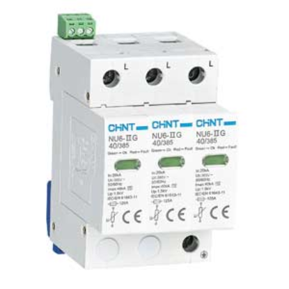 Ảnh của Chống sét lan truyền CHINT NU6-II G 40kA/385V 3P 