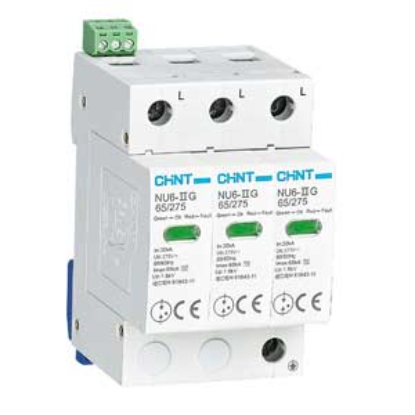 Ảnh của Chống sét lan truyền CHINT NU6-II G 65kA/275V 3P 