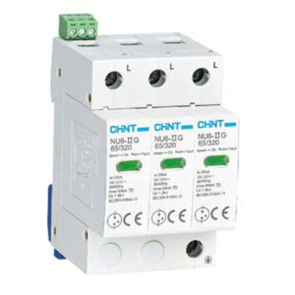 Ảnh của Chống sét lan truyền CHINT NU6-II G 65kA/320V 3P 