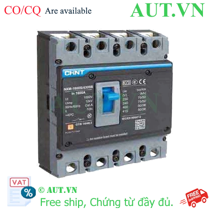 Ảnh của Át khối NXM-1600S/4300TB 1600A CHINT - 4P, 1600A, 50kA