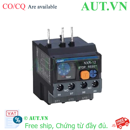 Ảnh của Rơ le nhiệt bảo vệ quá tải và mất pha động cơ AC CHINT NXR-12 0.63-1A 