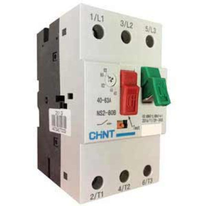 Ảnh của CB bảo vệ động cơ NS2-80B 40A-63A Chint - 3P, 25-40A, 50kA