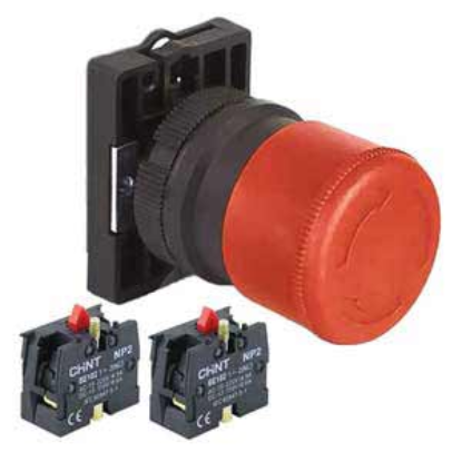 Ảnh của Nút nhấn đầu nấm, xoay để nhả, không đèn CHINT NP2-ES444 