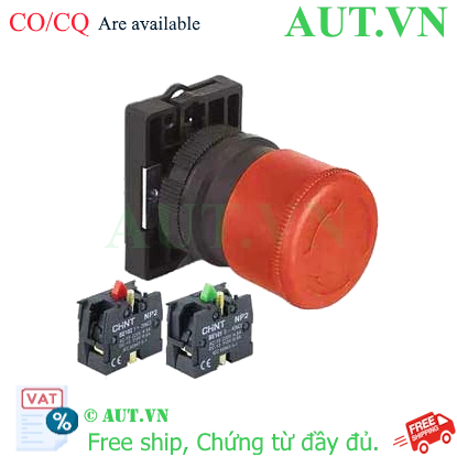 Ảnh của Nút nhấn đầu nấm, xoay để nhả, không đèn CHINT NP2-ES445 