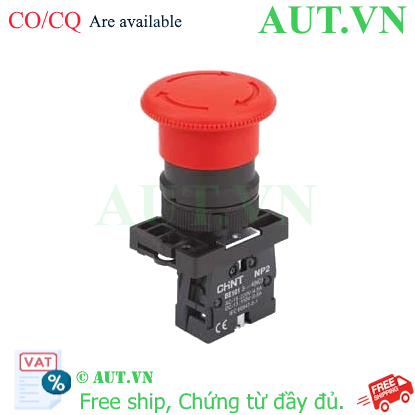 Ảnh của Nút nhấn đầu nấm, xoay để nhả, không đèn CHINT NP2-ES541 