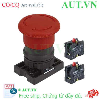 Ảnh của Nút nhấn đầu nấm, xoay để nhả, không đèn CHINT NP2-ES544 
