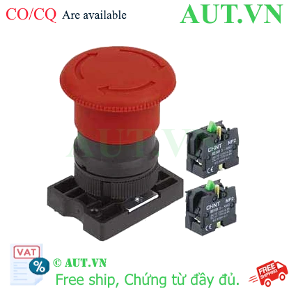 Ảnh của Nút nhấn đầu nấm, xoay để nhả, không đèn CHINT NP2-ES543 