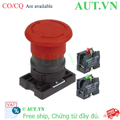 Ảnh của Nút nhấn đầu nấm, xoay để nhả, không đèn CHINT NP2-ES545 