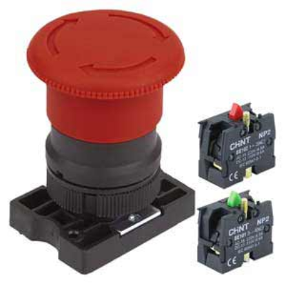 Ảnh của Nút nhấn đầu nấm, xoay để nhả, không đèn CHINT NP2-ES545 