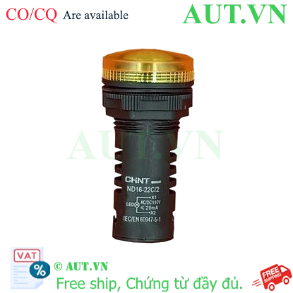 Ảnh của Đèn báo CHINT ND16-22C/2 110V YEL phi 22