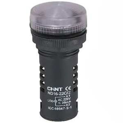 Ảnh của Đèn báo CHINT ND16-22C/2 220V WHT phi 22