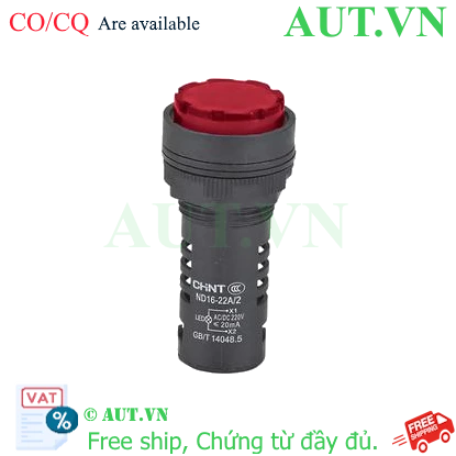 Ảnh của Đèn báo CHINT ND16-22A/2 220V RED phi 22