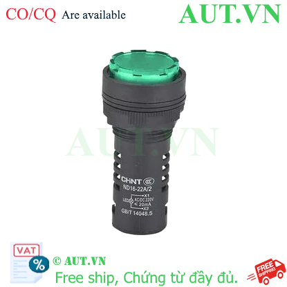 Ảnh của Đèn báo CHINT ND16-22A/2 220V GRN phi 22