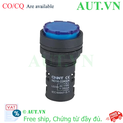 Ảnh của Đèn báo CHINT ND16-22AS/4 110V BLU phi 22