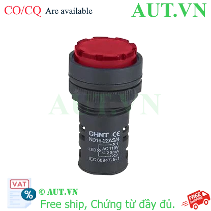 Ảnh của Đèn báo CHINT ND16-22AS/4 110V RED phi 22