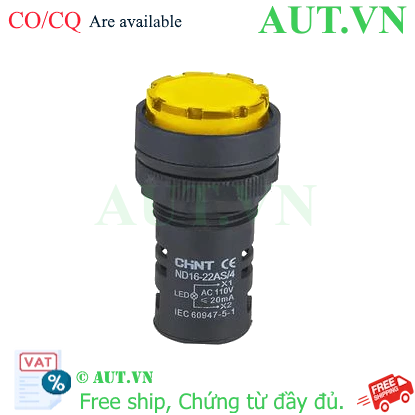 Ảnh của Đèn báo CHINT ND16-22AS/4 110V YEL phi 22