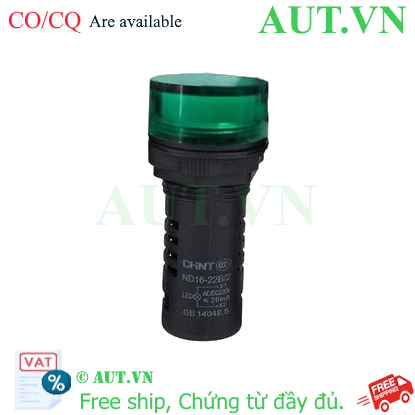 Ảnh của Đèn báo CHINT ND16-22B/2 220V GRN phi 22