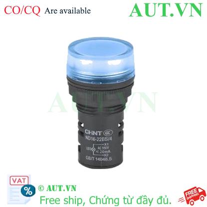 Ảnh của Đèn báo CHINT ND16-22BS/4 110V BLU phi 22