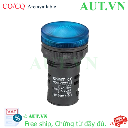 Ảnh của Đèn báo CHINT ND16-22CS/4 110V BLU phi 22