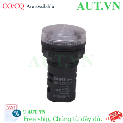 Ảnh của Đèn báo CHINT ND16-22CS/4 110V WHT phi 22