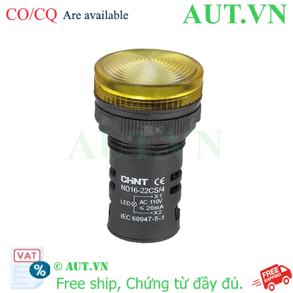 Ảnh của Đèn báo CHINT ND16-22CS/4 110V YEL phi 22