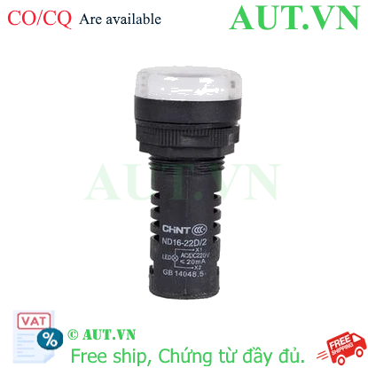Ảnh của Đèn báo CHINT ND16-22D/2 220V WHT phi 22