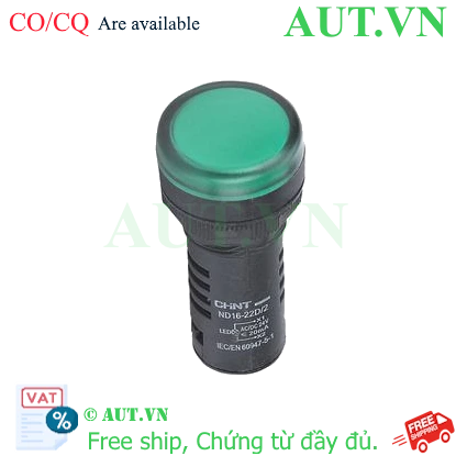 Ảnh của Đèn báo CHINT ND16-22D/2 24V GRN phi 22