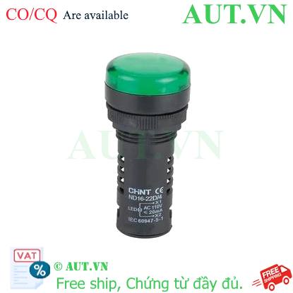 Ảnh của Đèn báo CHINT ND16-22D/4 110V GRN phi 22