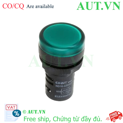 Ảnh của Đèn báo ND16-22DS/2 24V GRN Chint - Xanh lá cây - D22mm