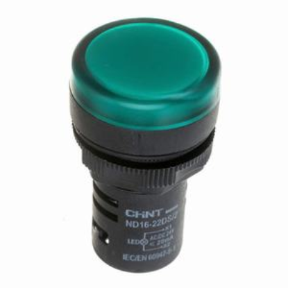 Ảnh của Đèn báo ND16-22DS/2 24V GRN Chint - Xanh lá cây - D22mm