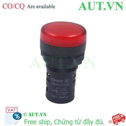 Ảnh của Đèn báo màu đỏ ND16-22DS/4 110V RED CHINT - Chính hãng