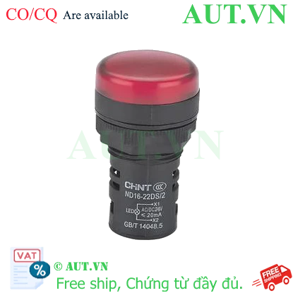 Ảnh của Đèn báo ND16-22DS/2 24V RED CHINT- Led đỏ - Chính hãng